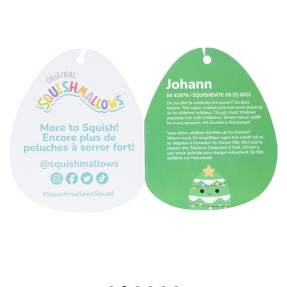 Johann the Christmas Tree Winter Squad Squishmallow 4” NWT - Picture 6 of 6